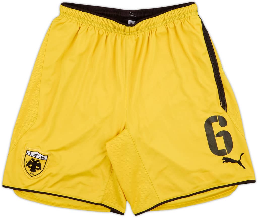 2009-10 AEK Athens Player Issue Away Shorts #6 - 5/10 - (M)