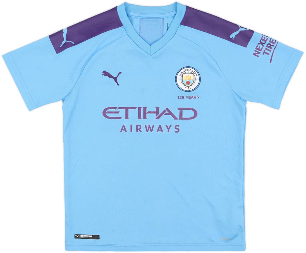 2019-20 Manchester City Home Shirt - 7/10 - (M.Boys)