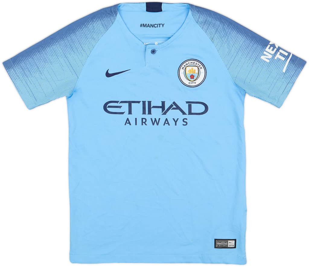 2018-19 Manchester City Home Shirt - 6/10 - (M.Boys)