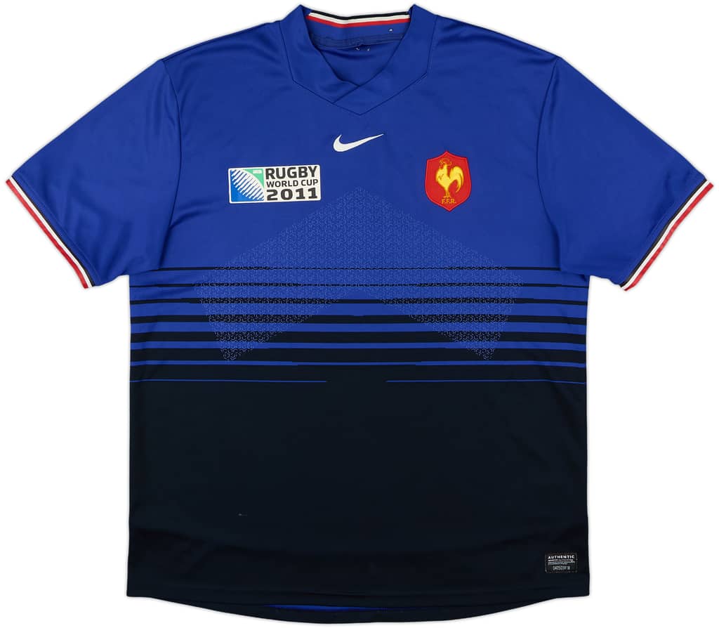 2011-12 France Rugby Home Shirt - 8/10 - (XL)