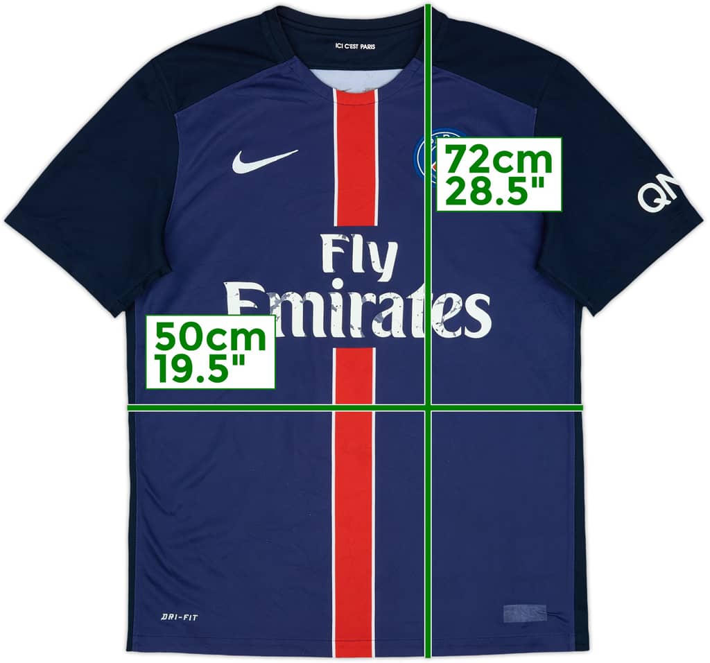 2015-16 Paris Saint-Germain Home Shirt - 5/10 - (M)