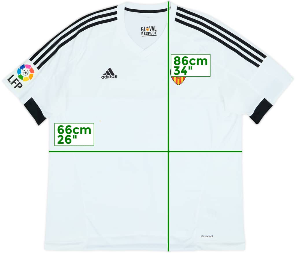 2015-16 Valencia Home Shirt - 8/10 - (XXL)