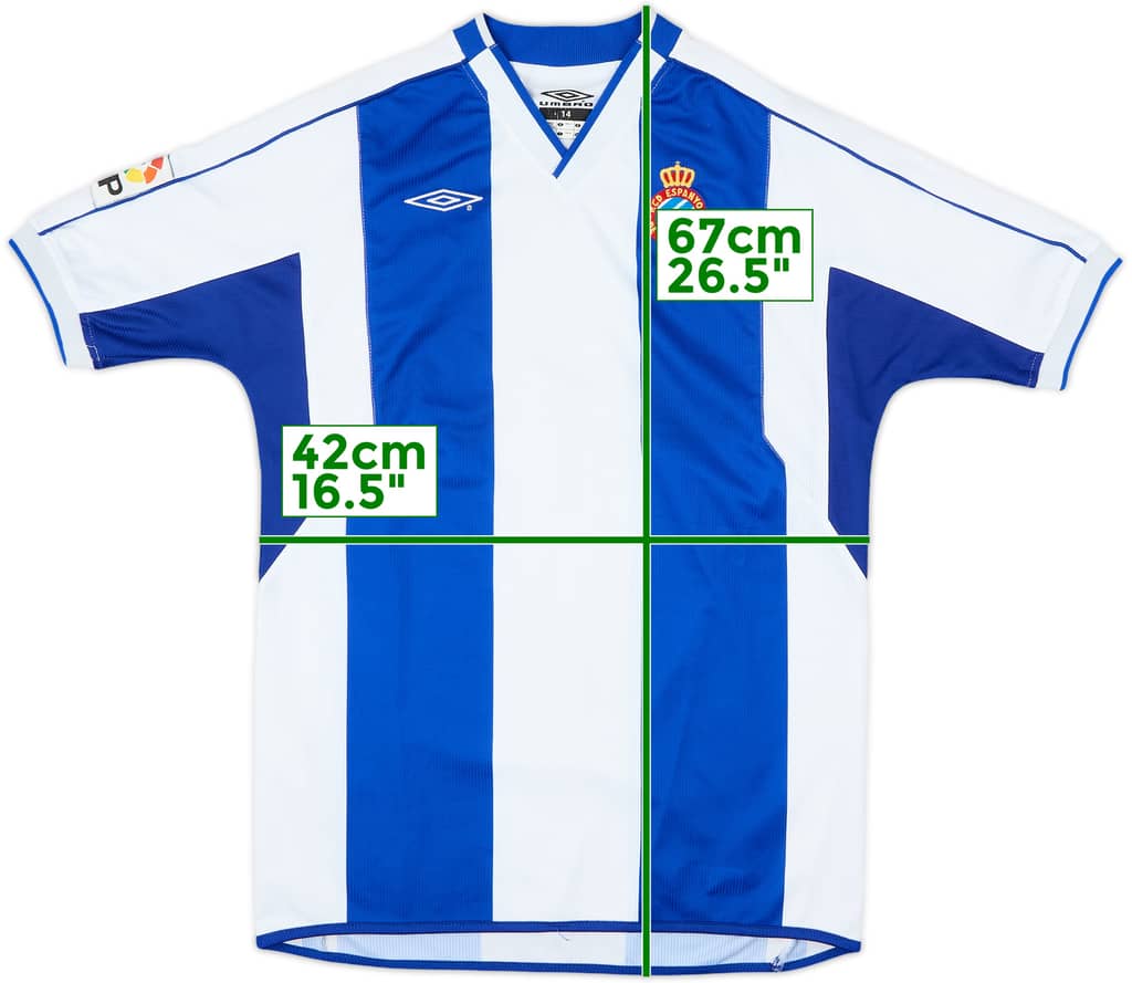 2002-03 Espanyol Home Shirt - 10/10 - (L.Boys)
