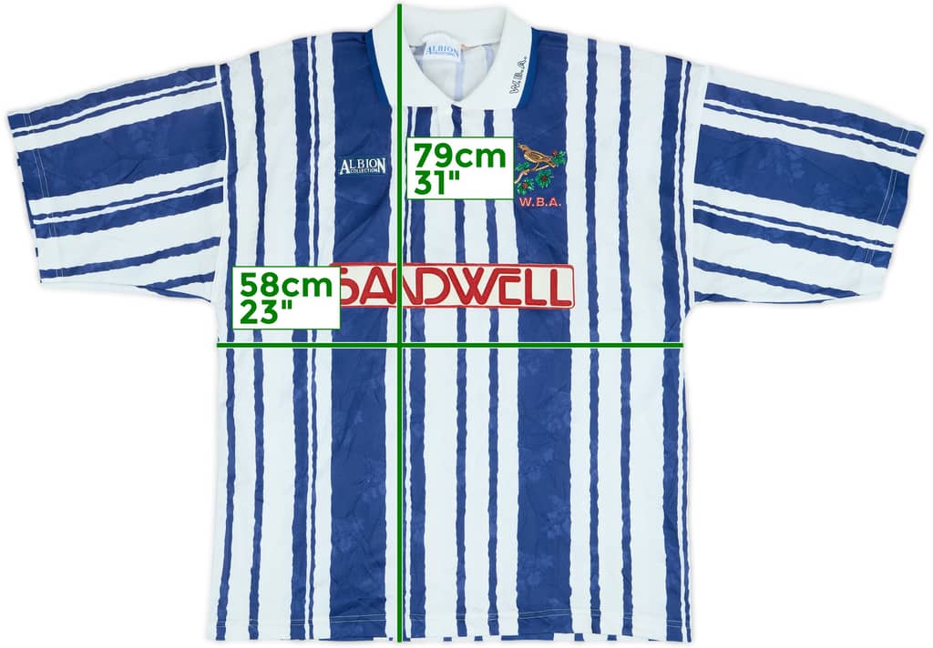 1992-93 West Brom Home Shirt - 7/10 - (L)