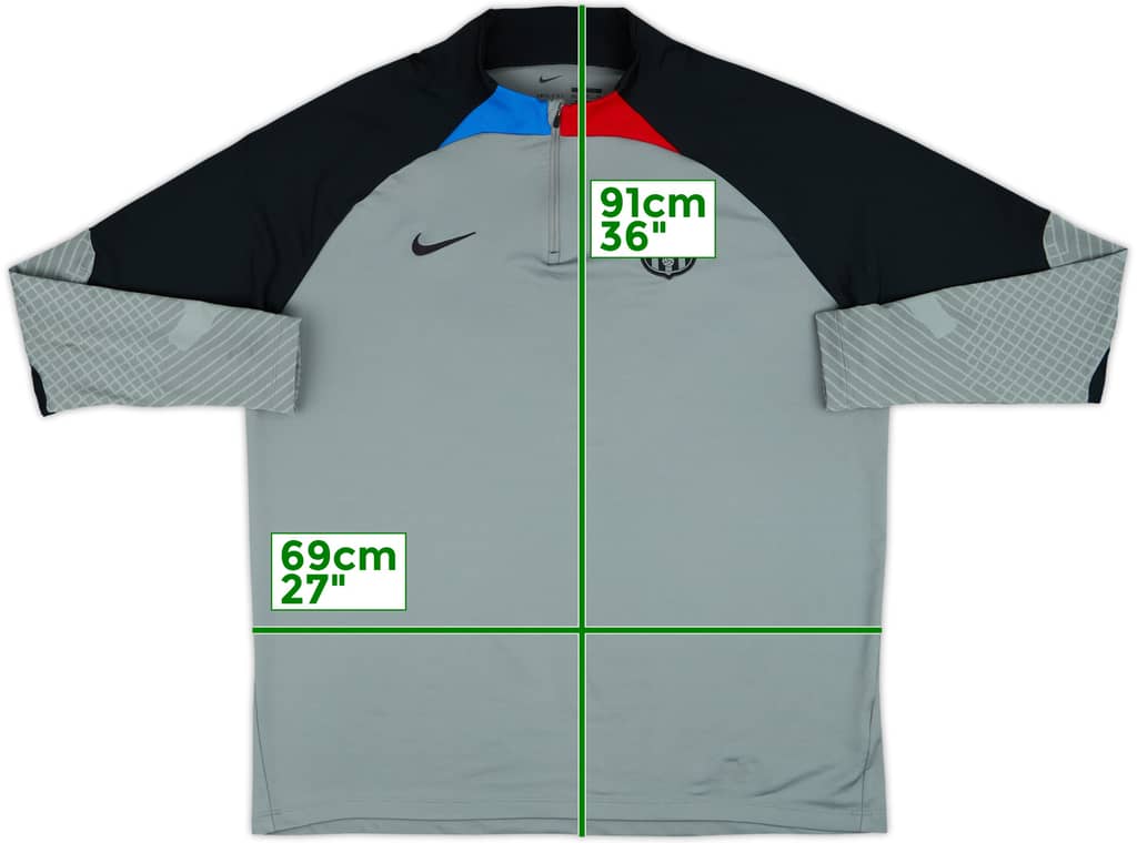 2022-23 Barcelona Nike 1/4 Zip Drill Top - 9/10 - (XXL)