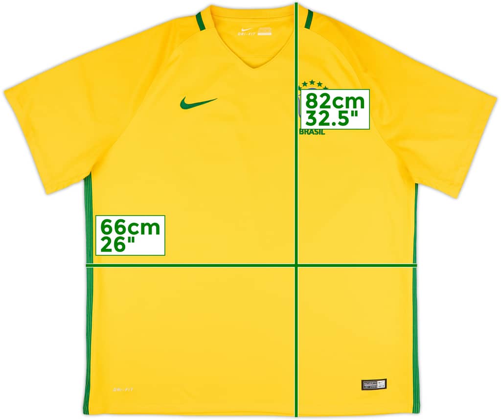 2016-17 Brazil Home Shirt - 9/10 - (XXL)