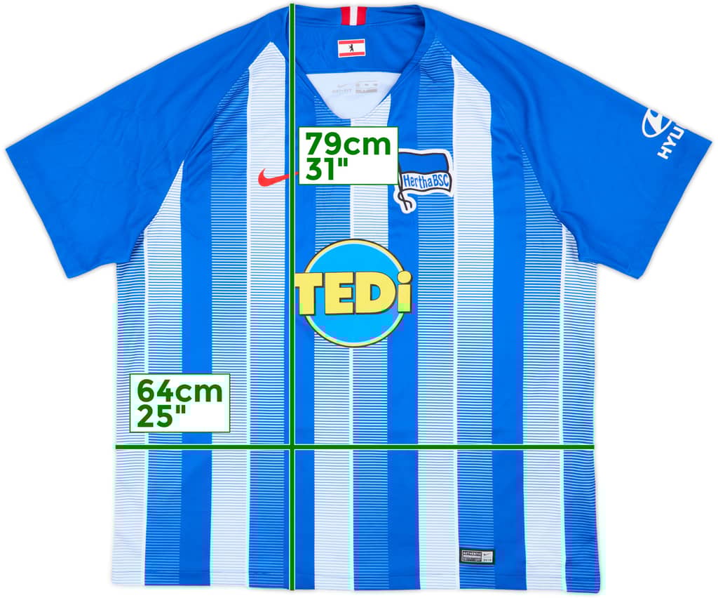 2018-19 Hertha Berlin Home Shirt - 9/10 - (XXL)