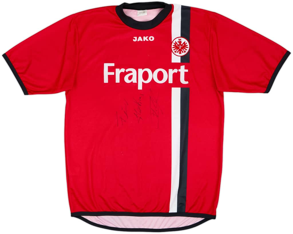 2005-06 Eintracht Frankfurt Signed Home Shirt - 8/10 - (XL)