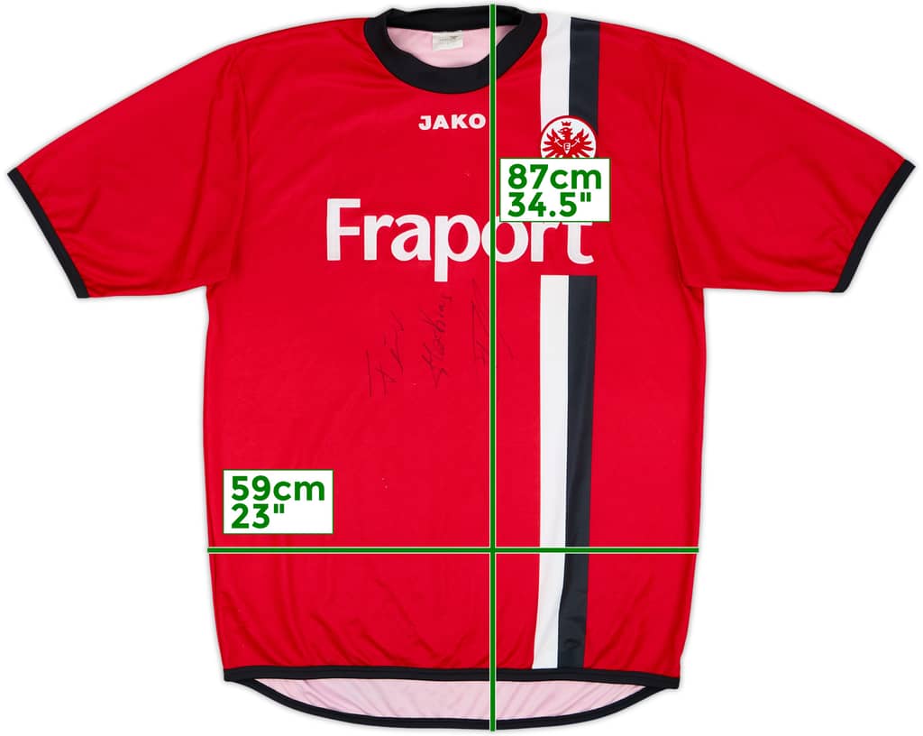 2005-06 Eintracht Frankfurt Signed Home Shirt - 8/10 - (XL)