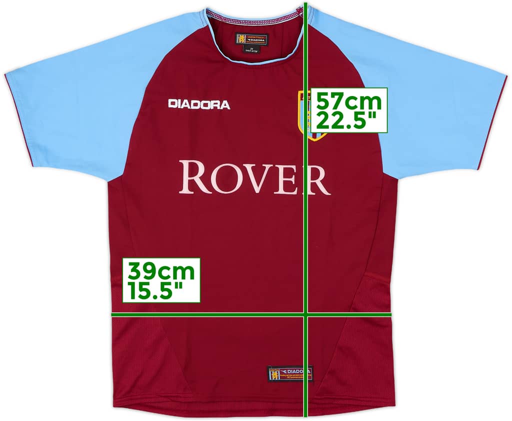 2003-04 Aston Villa Home Shirt - 8/10 - (M.Boys)