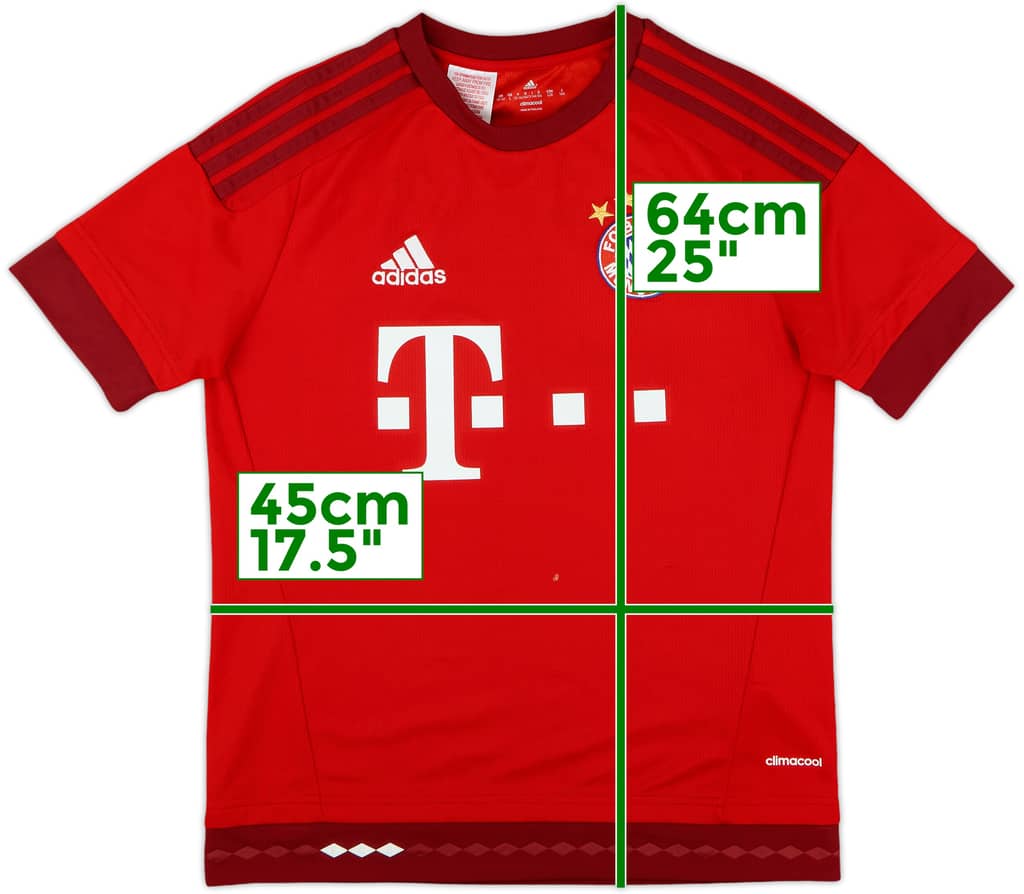 2015-16 Bayern Munich Home Shirt - 8/10 - (L.Boys)