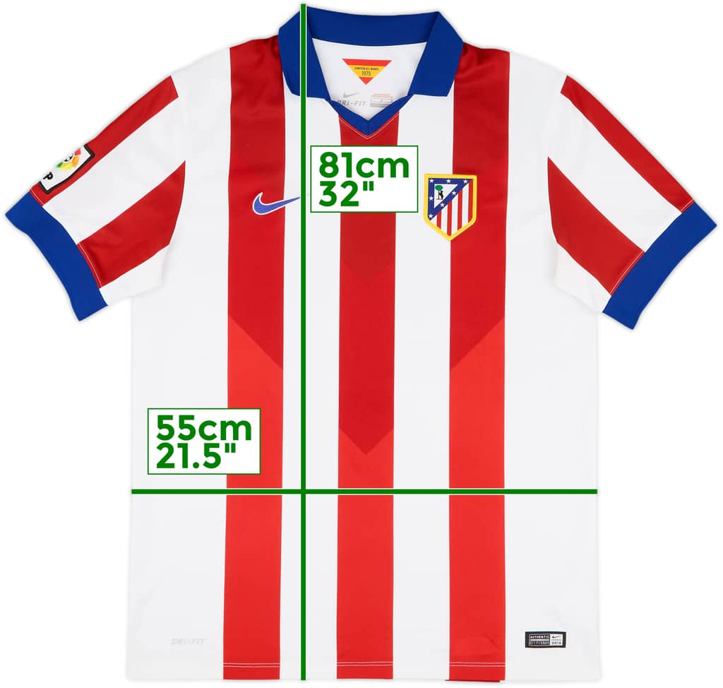 2014-15 Atletico Madrid Home Shirt - 9/10 - (S)