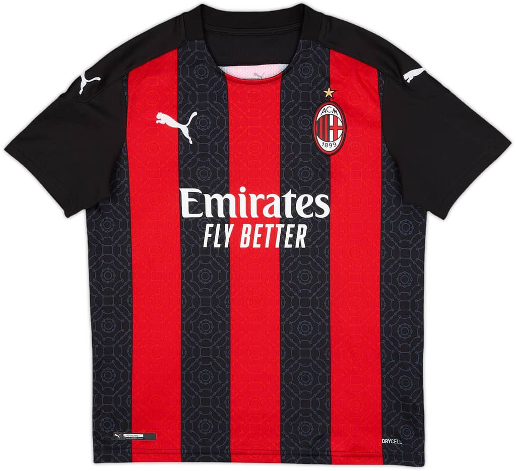 2020-21 AC Milan Home Shirt - 10/10 - (L.Boys)