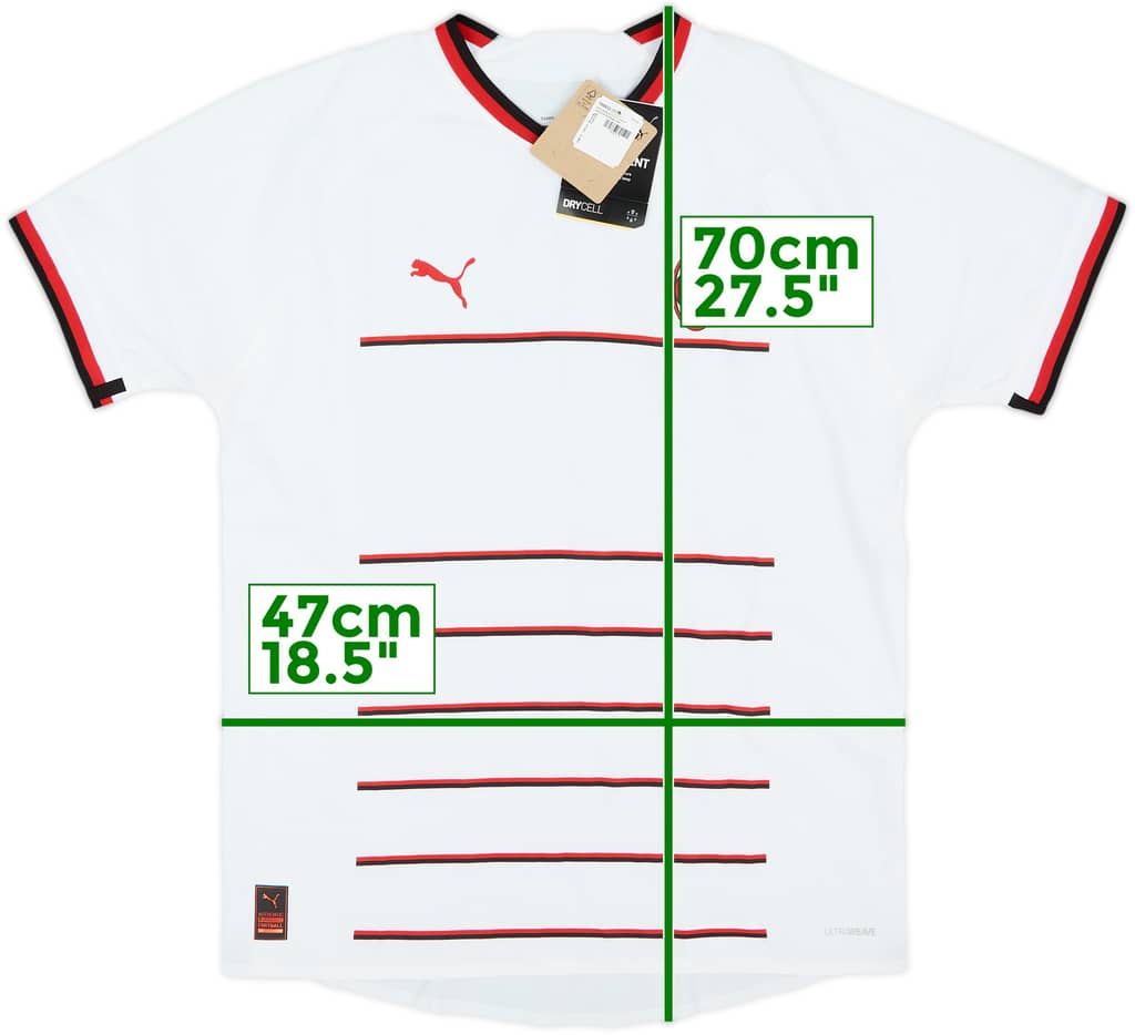 2022-23 AC Milan Sample Authentic Away Shirt (Women's M)