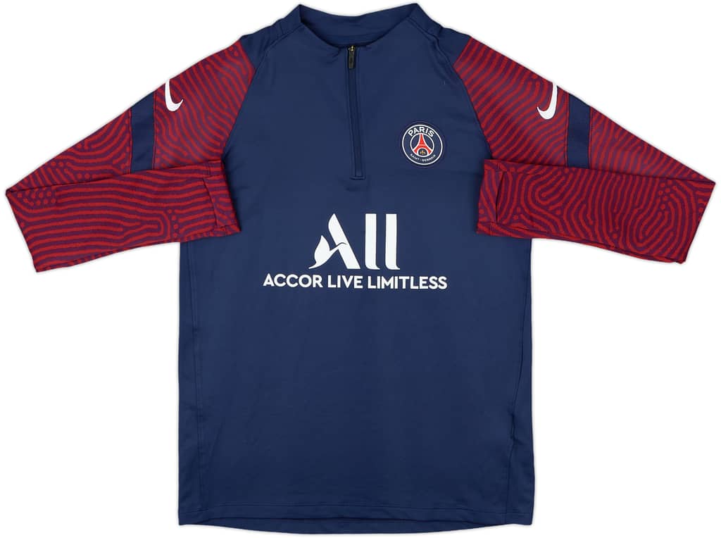 2020-21 Paris Saint-Germain Nike 1/4 Zip Drill Top - 10/10 - (XL.Boys)