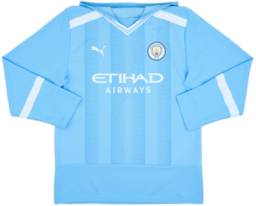 2022-23 Manchester City Puma Oversized Winter Jersey - 8/10 - (M)