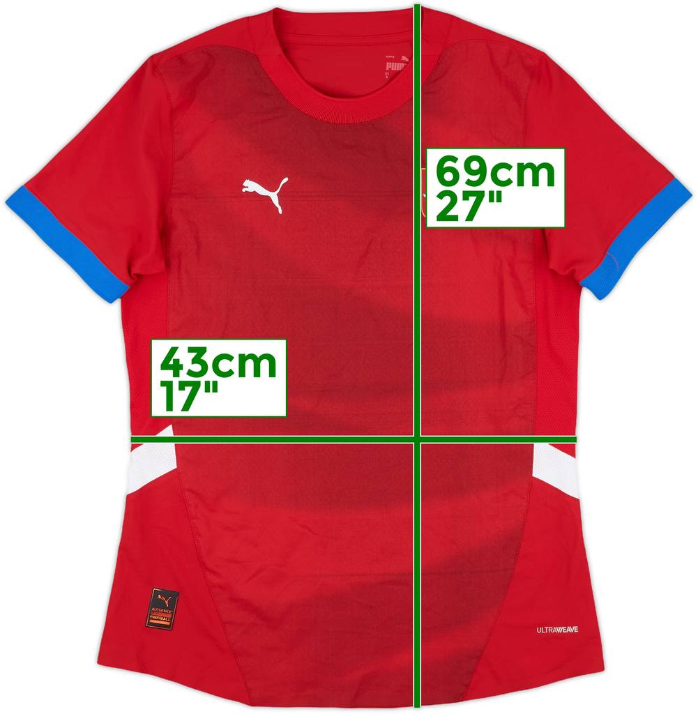 2024-25 Serbia Authentic Home Shirt - 10/10 - (S)