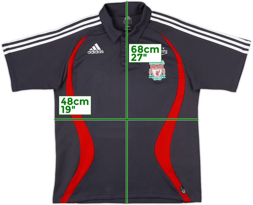 2006-07 Liverpool adidas Polo Shirt - 9/10 - (M)