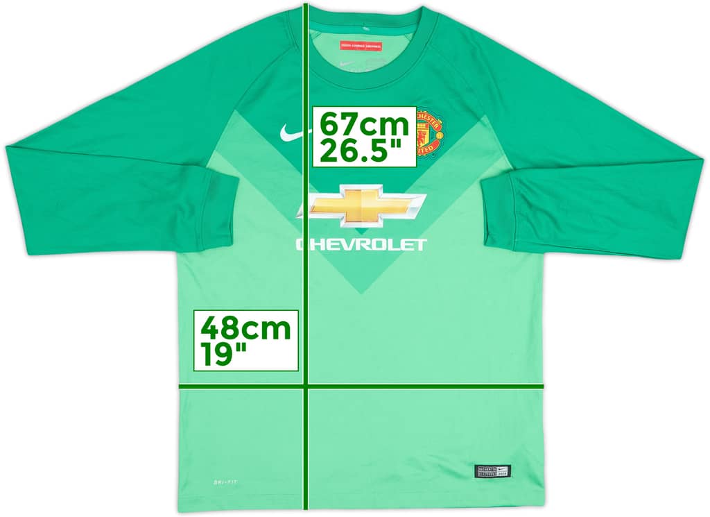 2014-15 Manchester United GK Shirt - 10/10 - (XL.Boys)