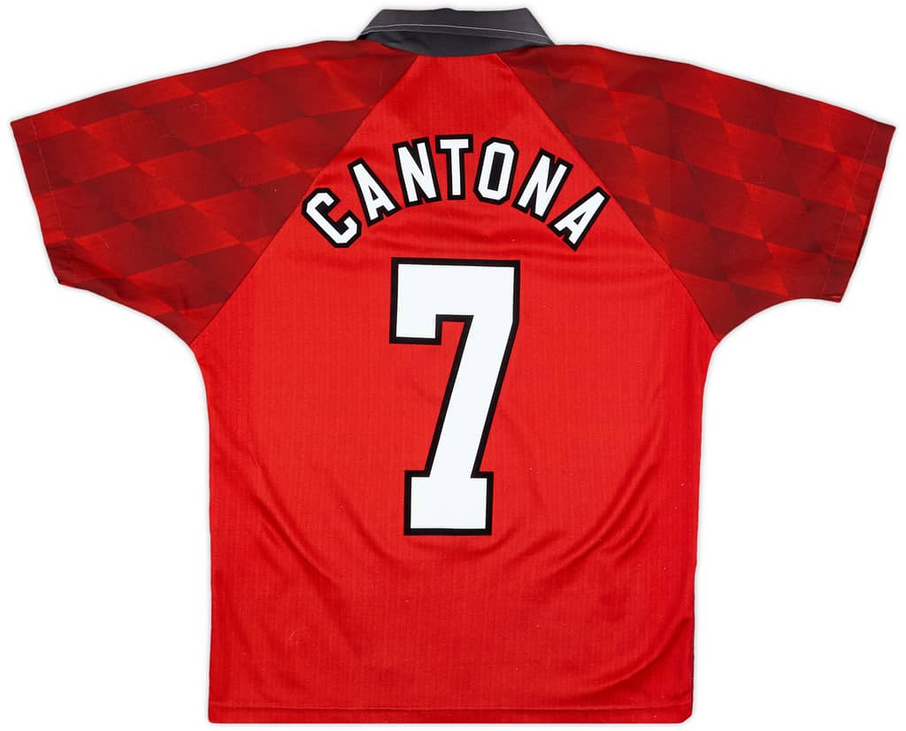 1996-98 Manchester United Home Shirt Cantona #7 - 7/10 - (Y)
