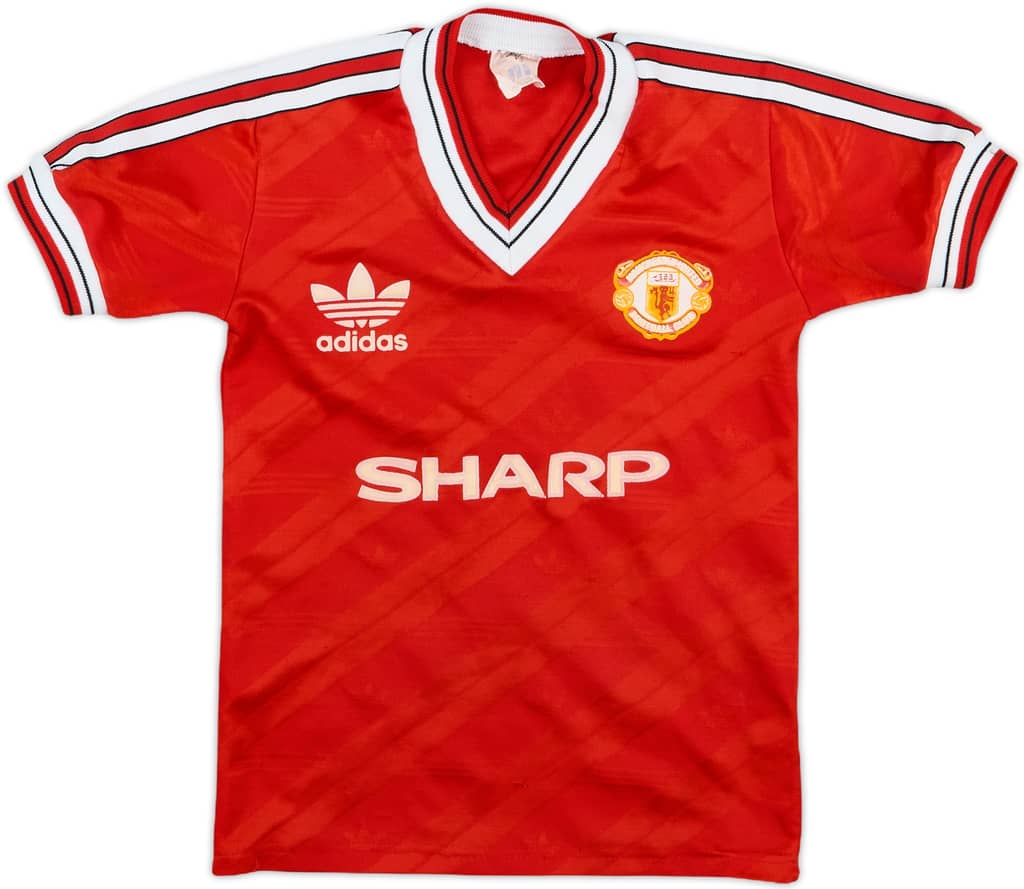 1986-88 Manchester United Home Shirt - 8/10 - (5-6 Years)