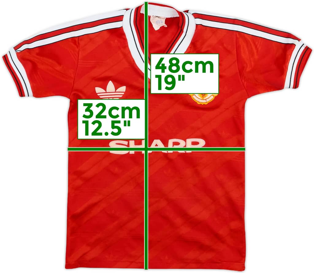 1986-88 Manchester United Home Shirt - 8/10 - (5-6 Years)