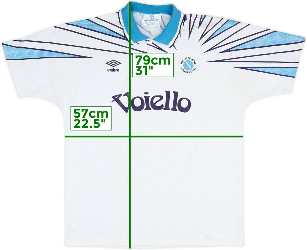 1991-93 Napoli Away Shirt - 8/10 - (XL)