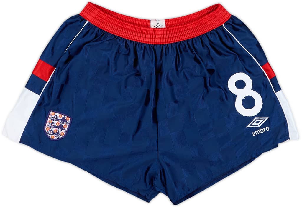 1988-90 England Player Issue Home Shorts #8 - 7/10 - (M|L)