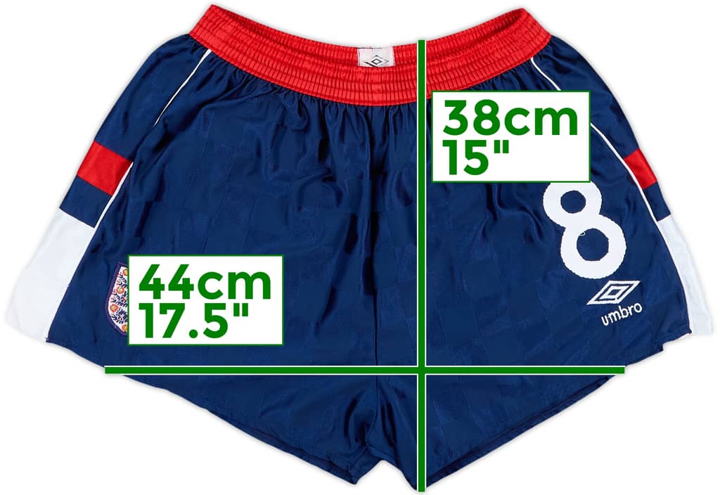 1988-90 England Player Issue Home Shorts #8 - 7/10 - (M|L)