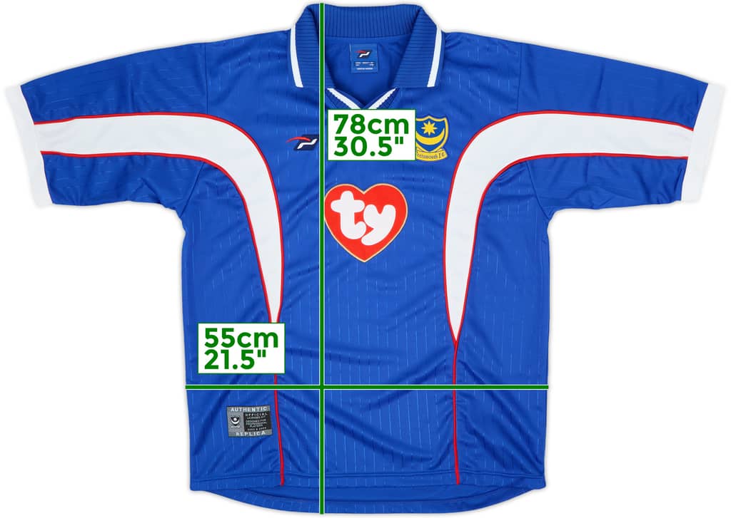 2002-03 Portsmouth Home Shirt - 10/10 - (M)