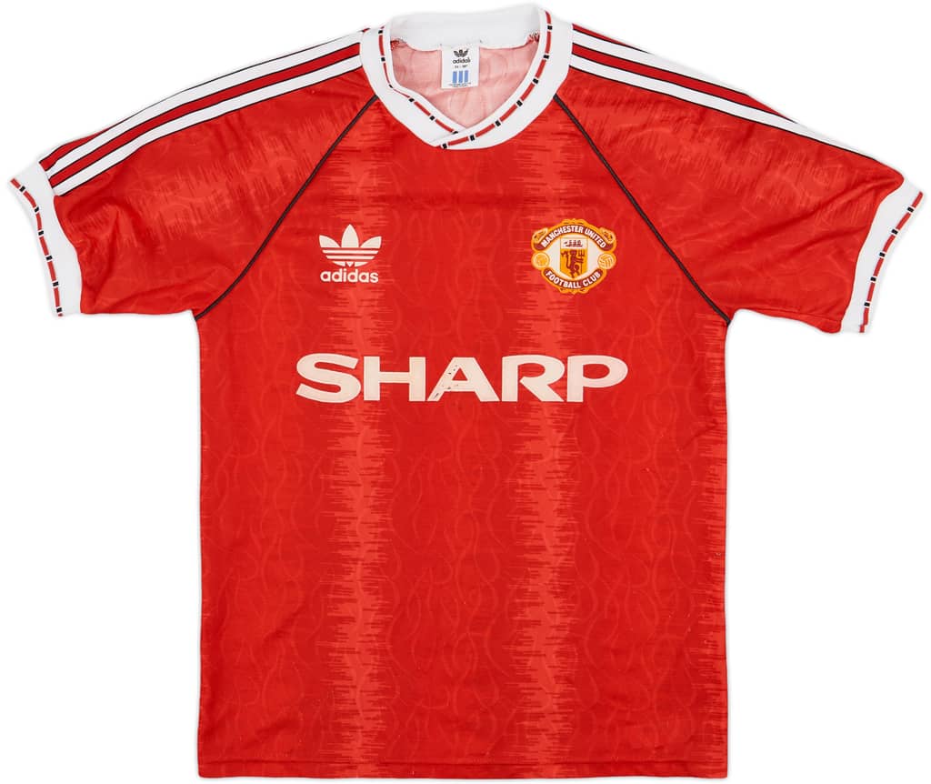 1990-92 Manchester United Home Shirt - 7/10 - (S)