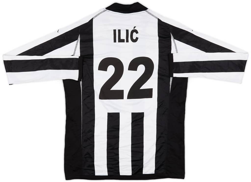 2003-04 FK Partizan Home L/S Shirt Ilic #22 - 8/10 - (XL)