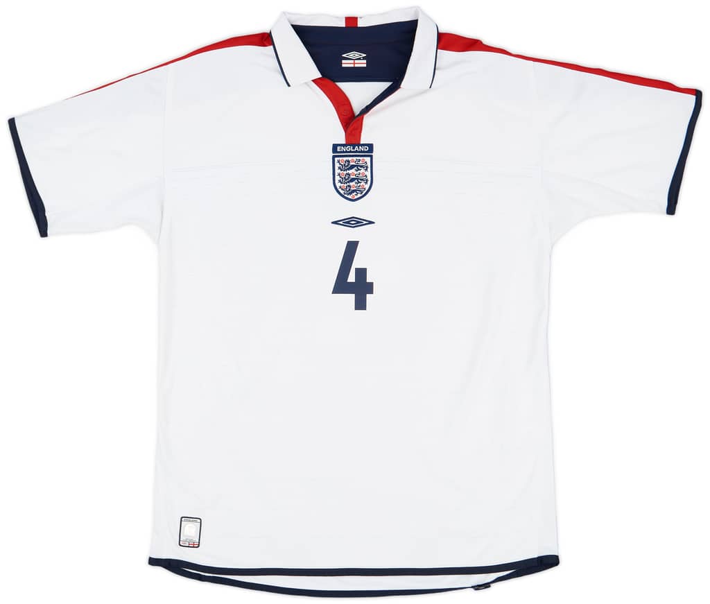 2003-05 England Home Shirt Gerrard #4 - 6/10 - (S)