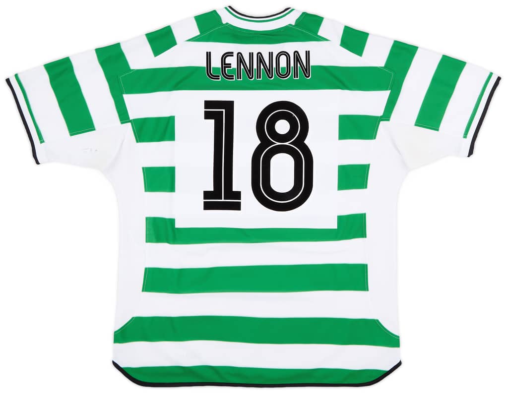 2001-03 Celtic Home Shirt Lennon #18 - 7/10 - (XXL)