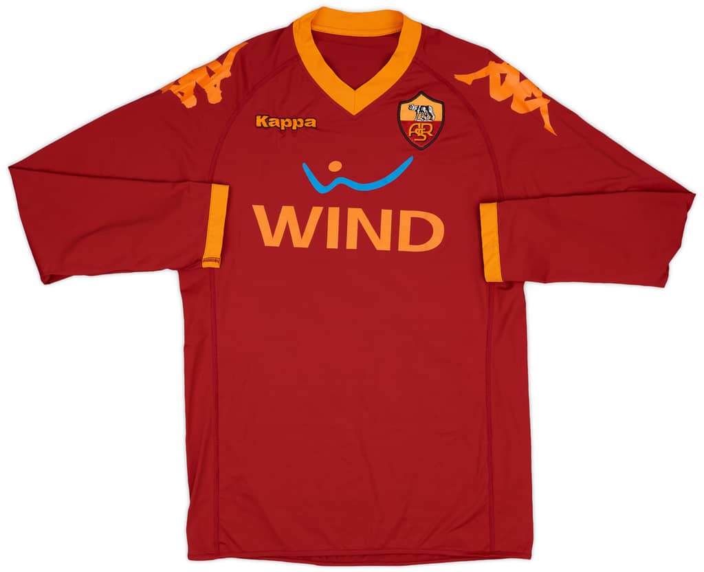 2009-10 Roma Match Issue Home L/S Shirt #5