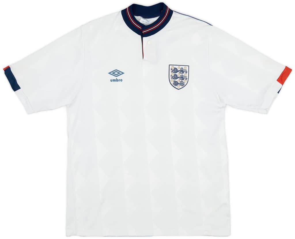 1987-90 England Home Shirt - 8/10 - (L)