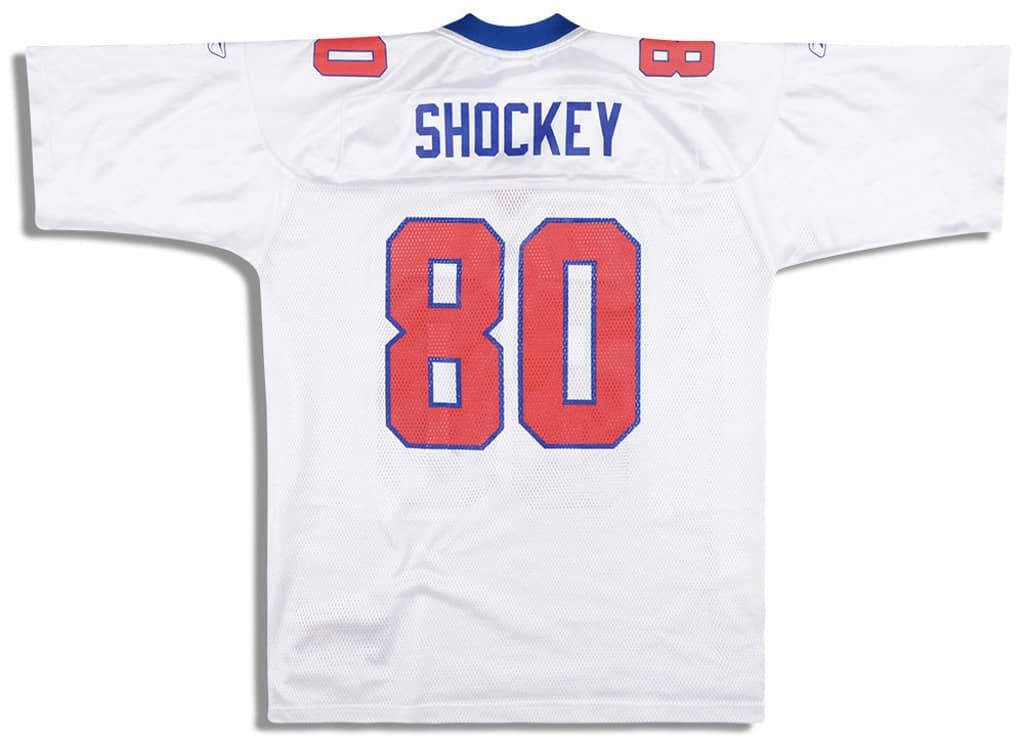 2002-04 New York Giants Shockey #80 Reebok On Field Jersey (Away) XXL