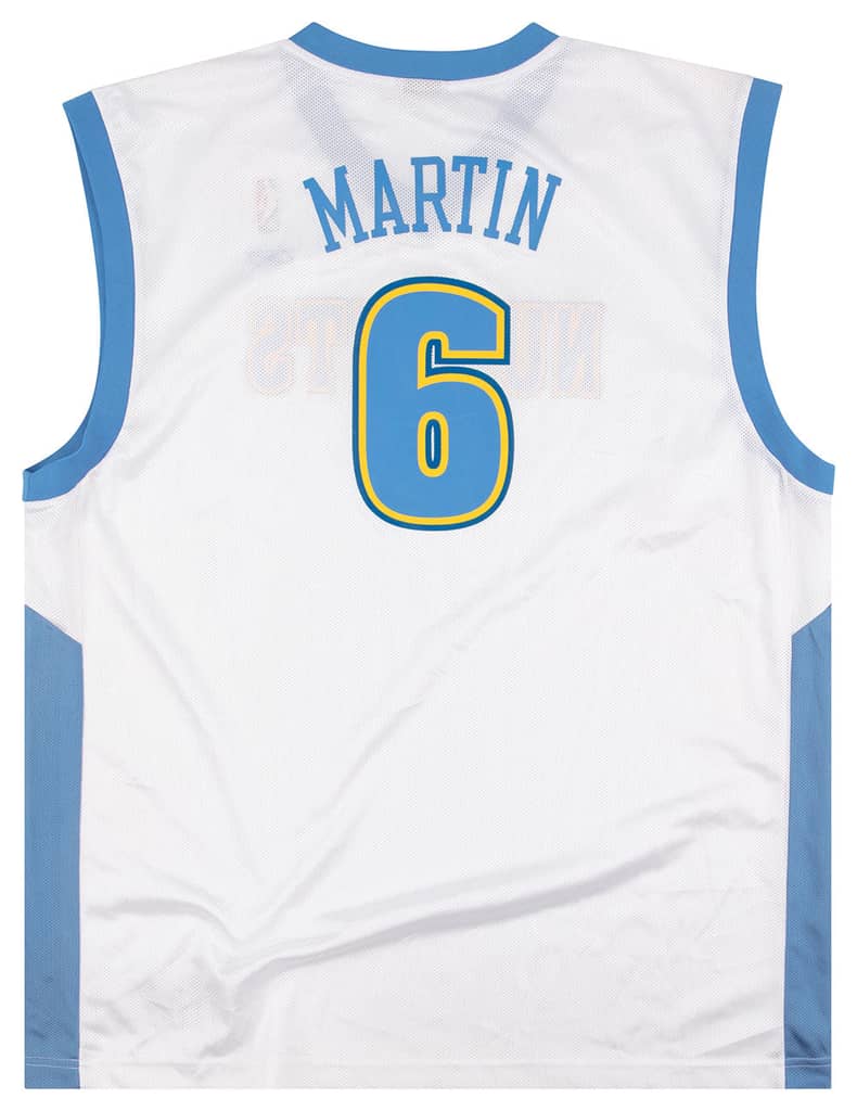 2004-06 Denver Nuggets Martin #6 Reebok Jersey (Home) L