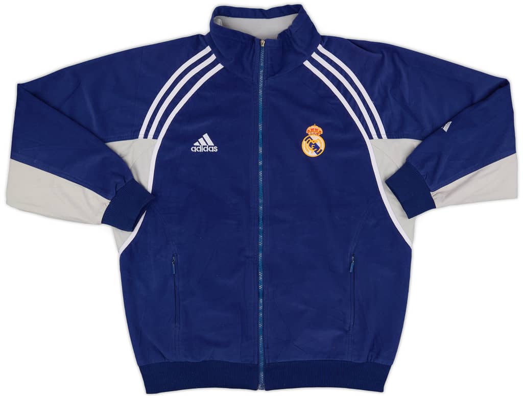 2000-01 Real Madrid adidas Fleece Track Jacket - 7/10 - (L)