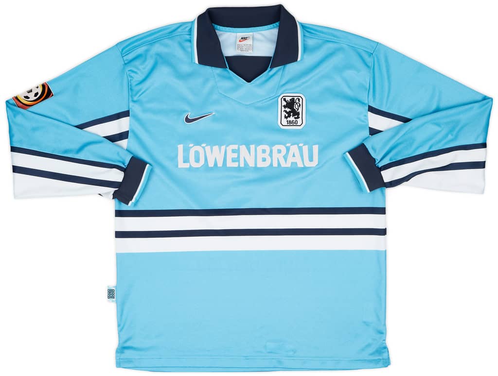 1997-98 1860 Munich Match Issue Home L/S Shirt Winkler #11