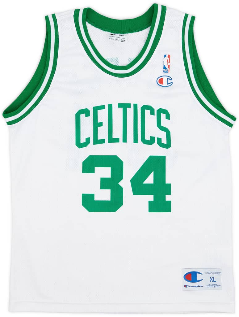 1998-06 Boston Celtics Pierce #34 Champion Home Jersey - 8/10 - (XL.Boys)