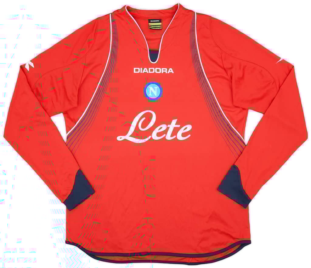 2007-08 Napoli Away L/S Shirt - 7/10 - (XL)