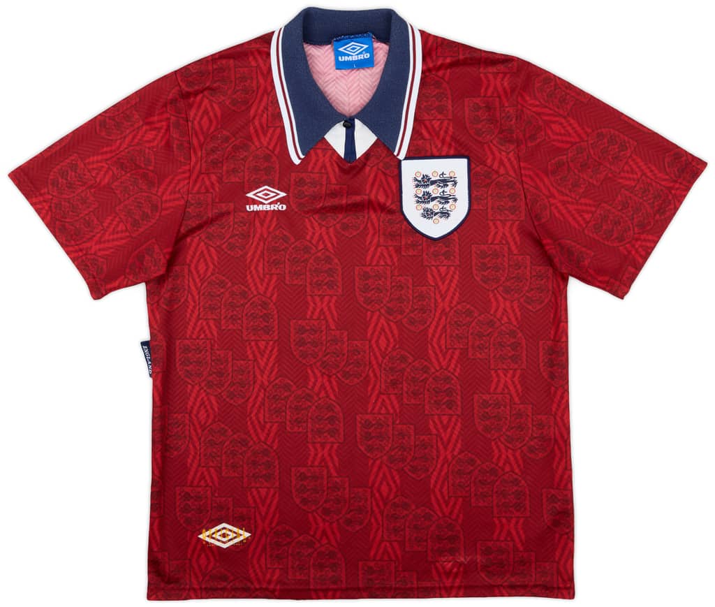 1993-95 England Away Shirt - 8/10 - (L)