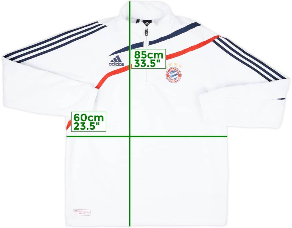 2009-10 Bayern Munich adidas 1/4 Zip Fleece Top - 8/10 - (XL)