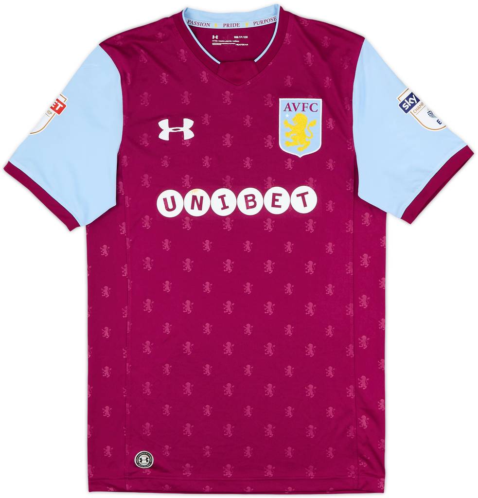2017-18 Aston Villa Home Shirt - 7/10 - (S)