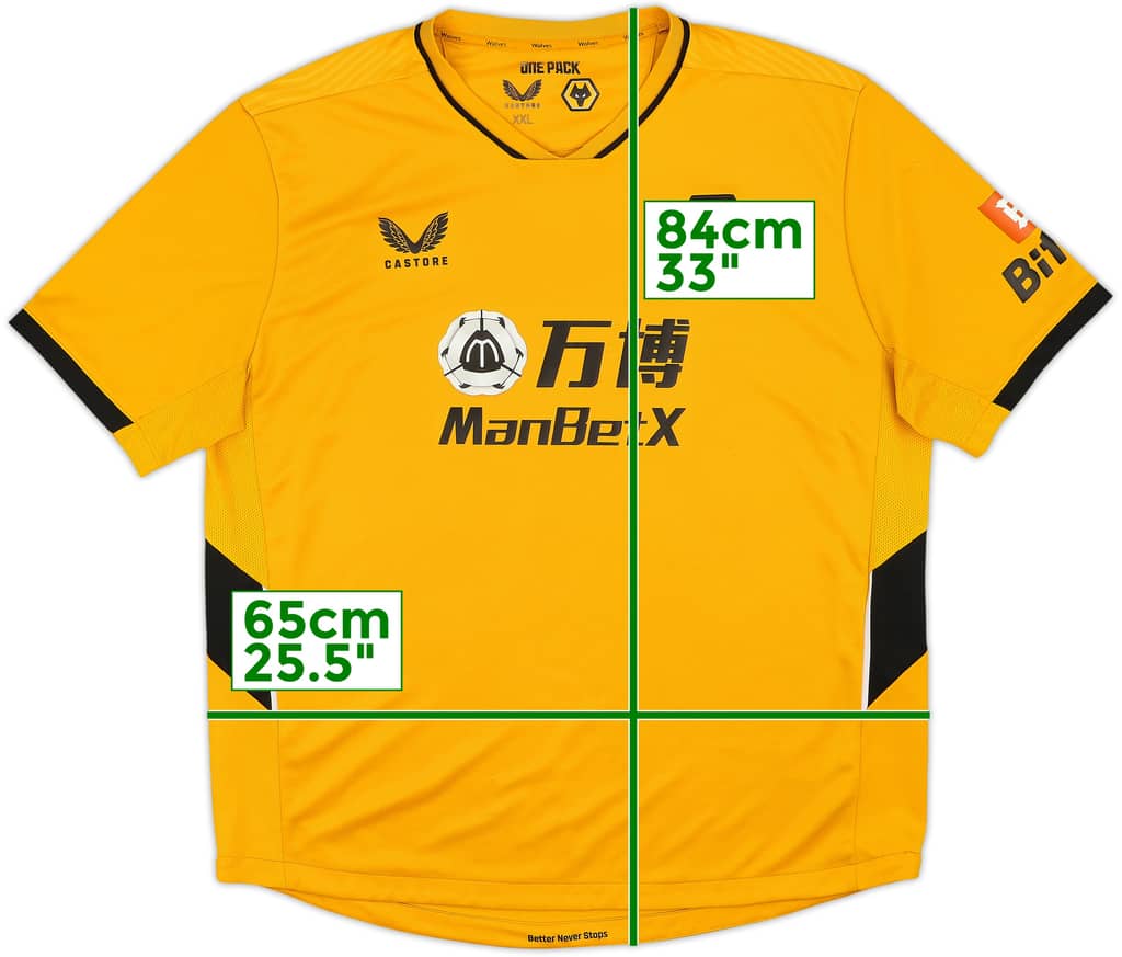 2021-22 Wolves Home Shirt - 8/10 - (XXL)