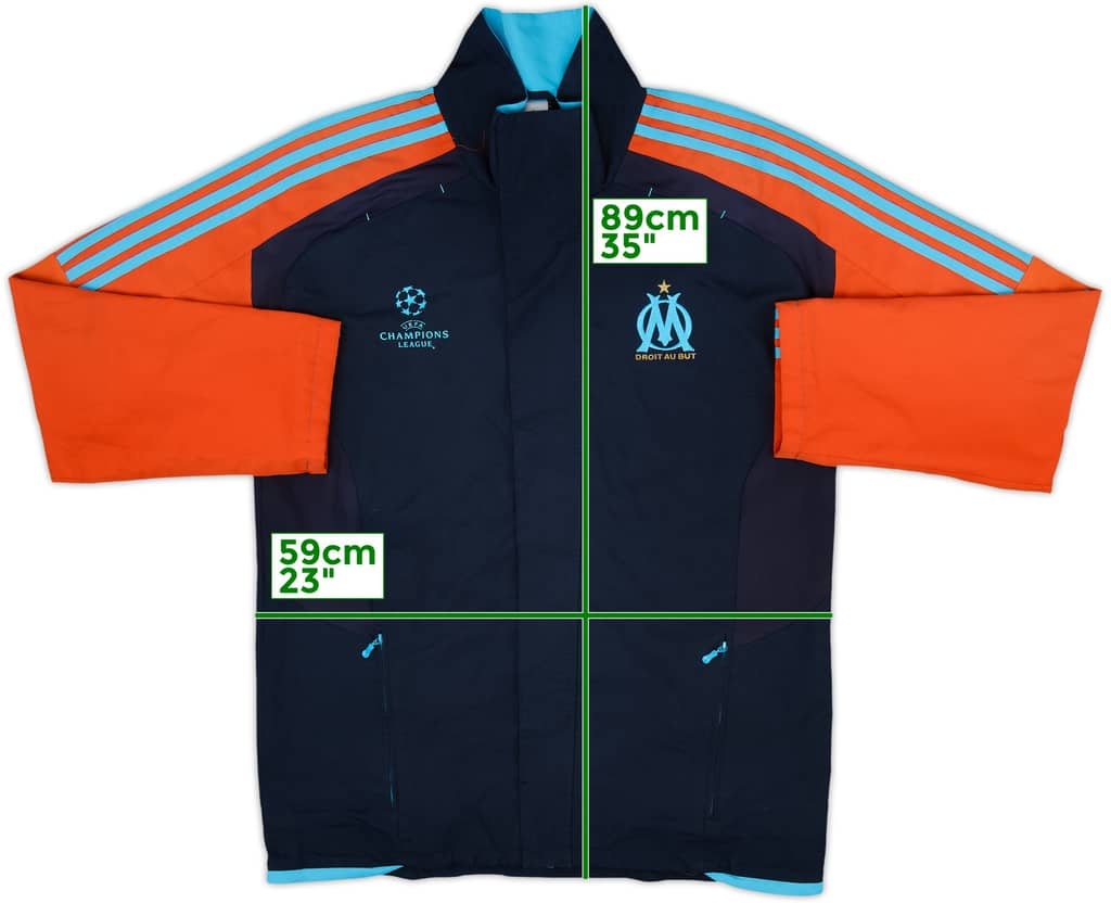 2011-12 Olympique Marseille CL adidas Track Jacket - 8/10 - (L)