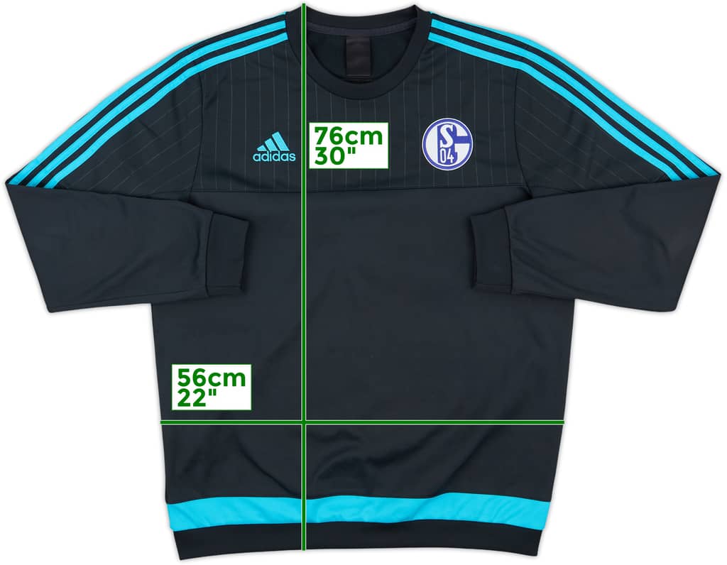2015-16 Schalke adidas Sweat Top - 9/10 - (L)