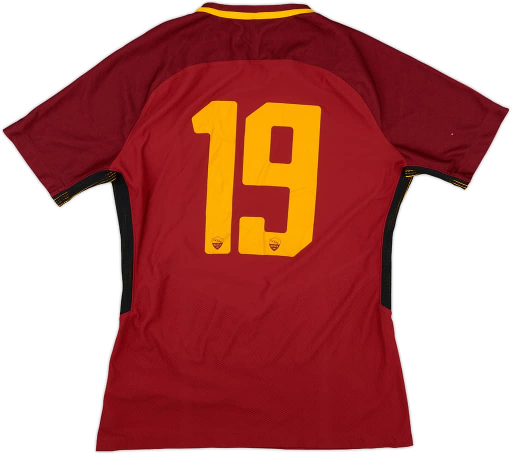 2017-18 Roma Match Issue Home Shirt #19