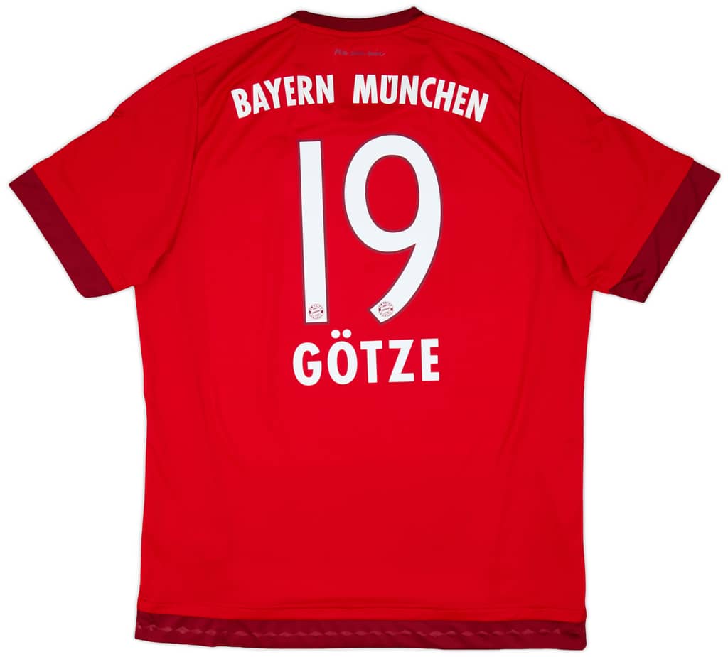 2015-16 Bayern Munich Home Shirt Gotze #19